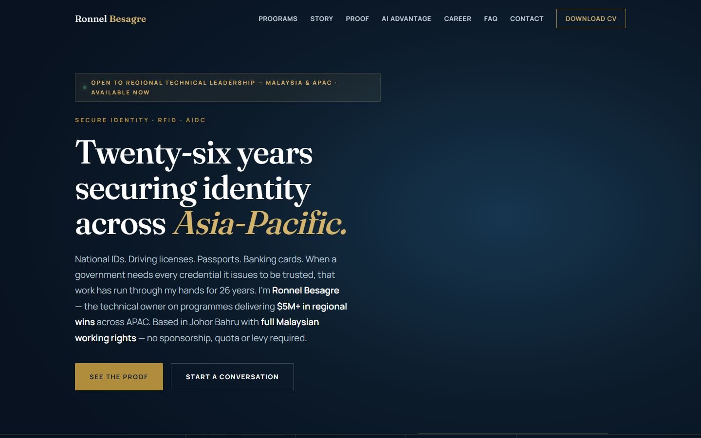 ronnelbesagre.com homepage